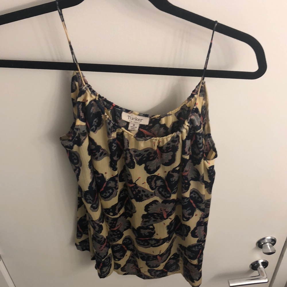 Tucker butterfly pattern Tank top, Size M